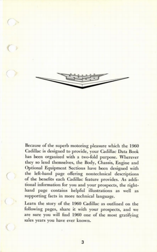 1960 Cadillac Salesmans Data Book Page 53